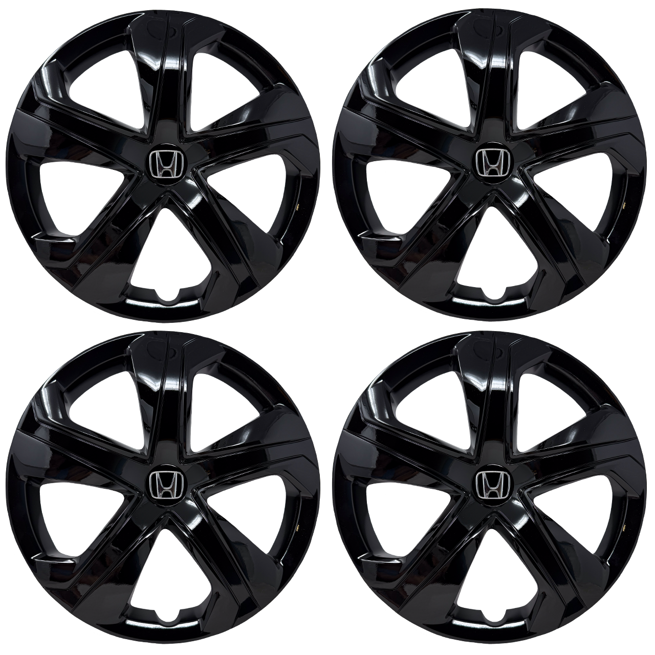 Hubcap Set for Honda Civic 2016-2024 Custom Gloss Black 16-inch 55099 - Picture 1 of 6