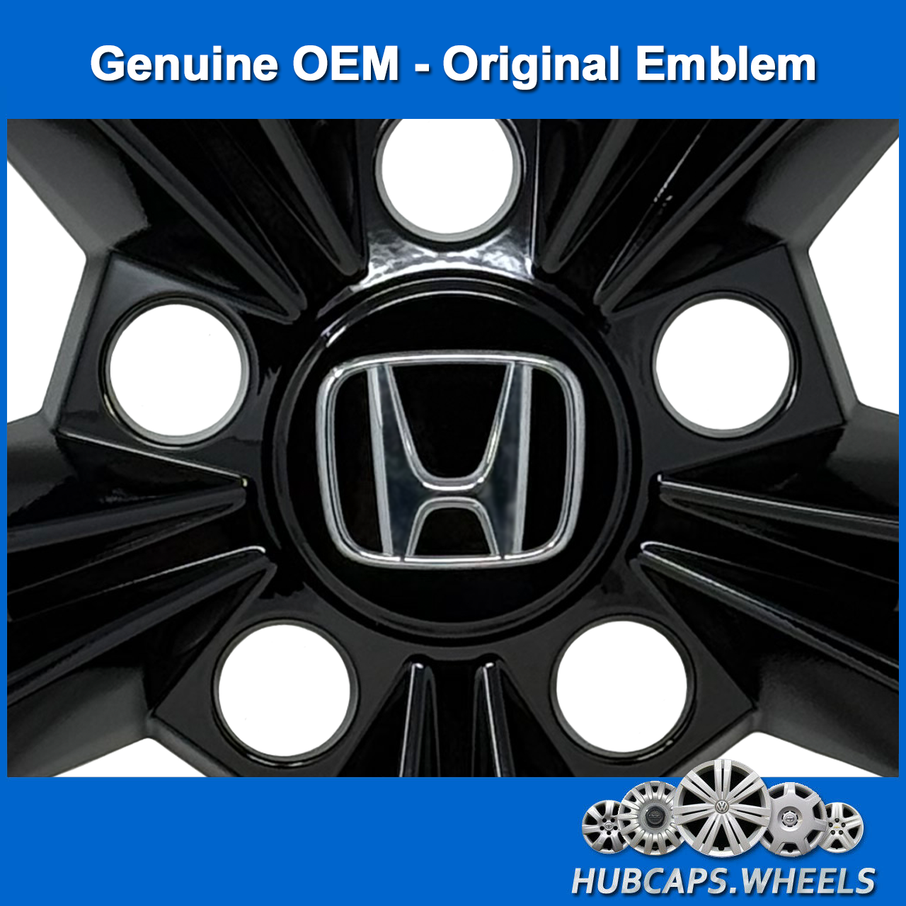 Hubcap for 2023-2025 Honda CR-V Genuine OEM Custom Gloss Black 17-inch 55105 - Picture 3 of 6