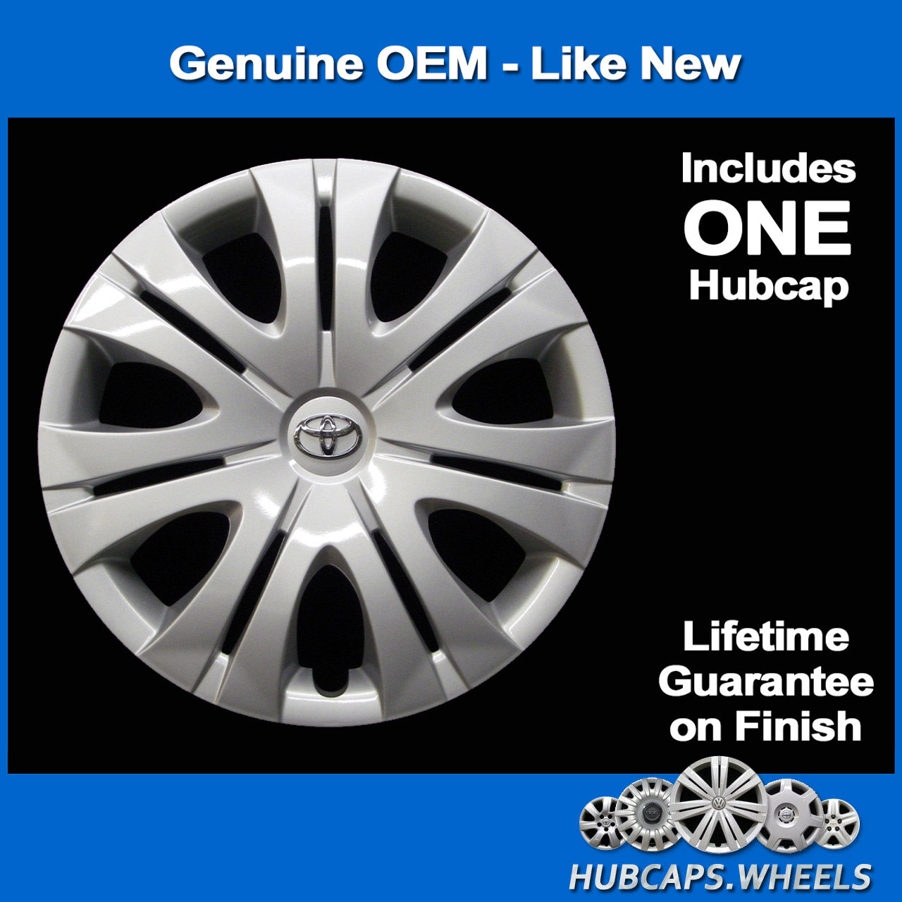 Hubcap for Toyota Corolla 2009-2010 Genuine OEM Original 61148