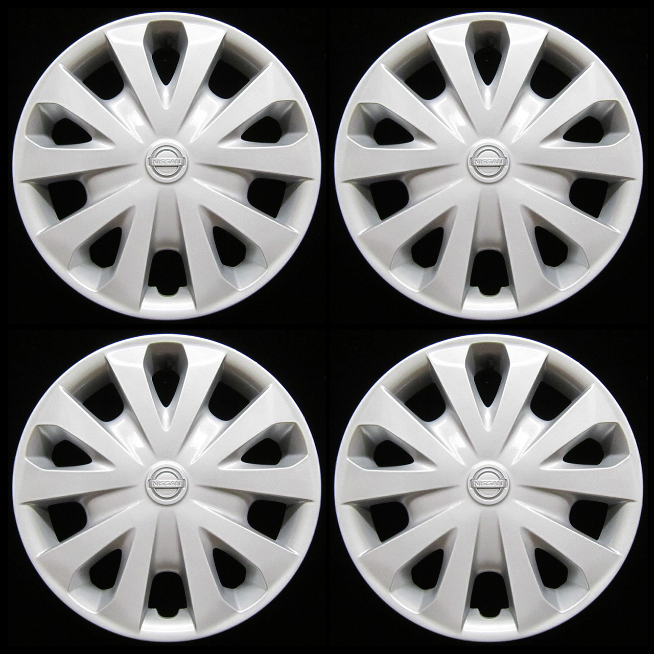 Hubcap Set Nissan Versa 2012-2019 Genuine OEM 15-inch Wheel Cover Silver 53087 - Picture 1 of 6