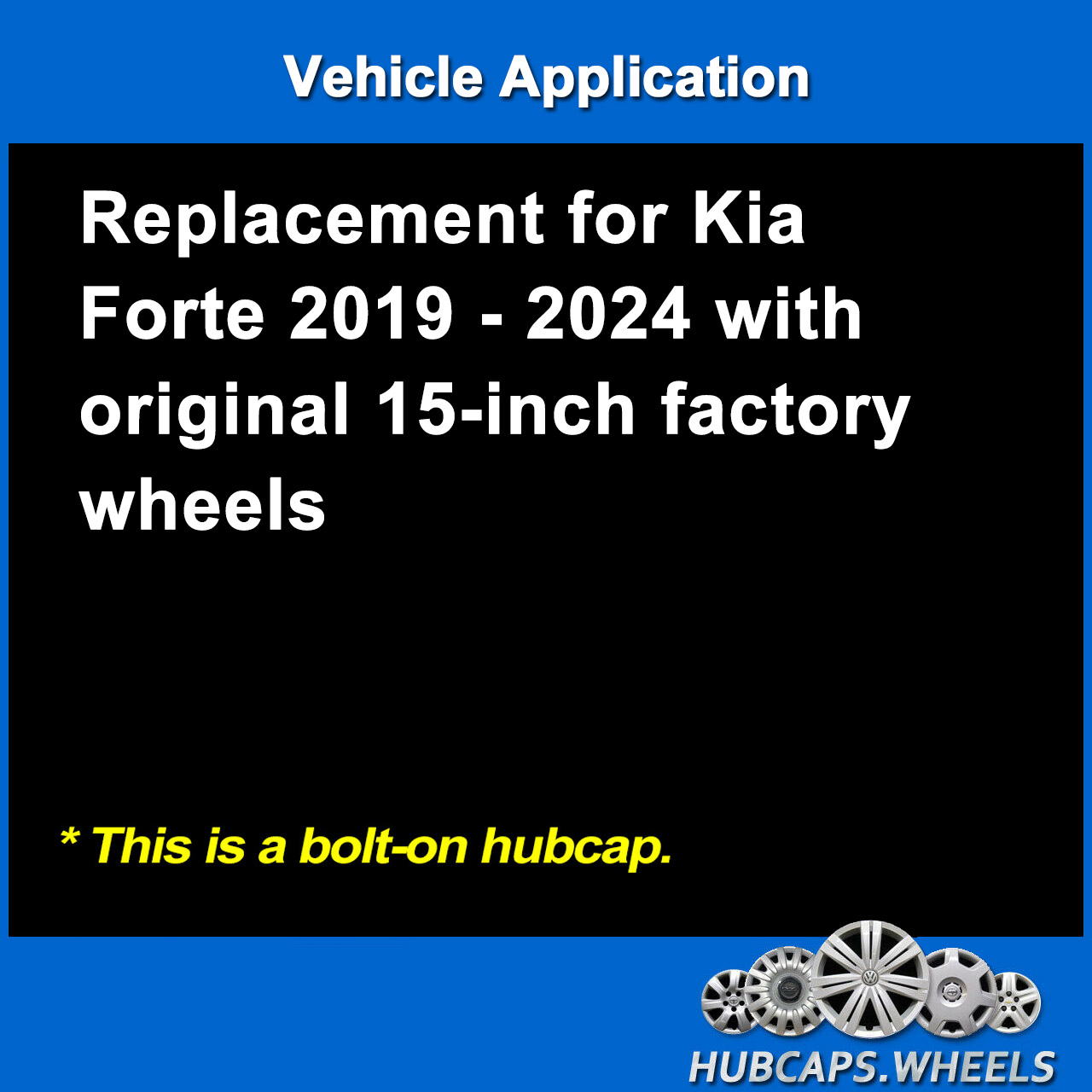 Hubcap for Kia Forte 2019-2024 -Genuine OEM Factory 15