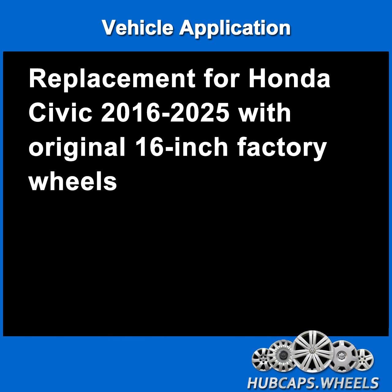 thumbnail image 2 of I1MOTOR 16 Inch Hubcaps Wheel Covers Compatible With 2016-2025 Hond-a Civic Sedan (2016 2017 2018 2019 2020 2021 2022 2023 2024 2025), R16 Hub Caps Set Of 4 Snap-On Steel Wheels, ABS Material, Chrome, Hubcaps - Canada 2 of 11