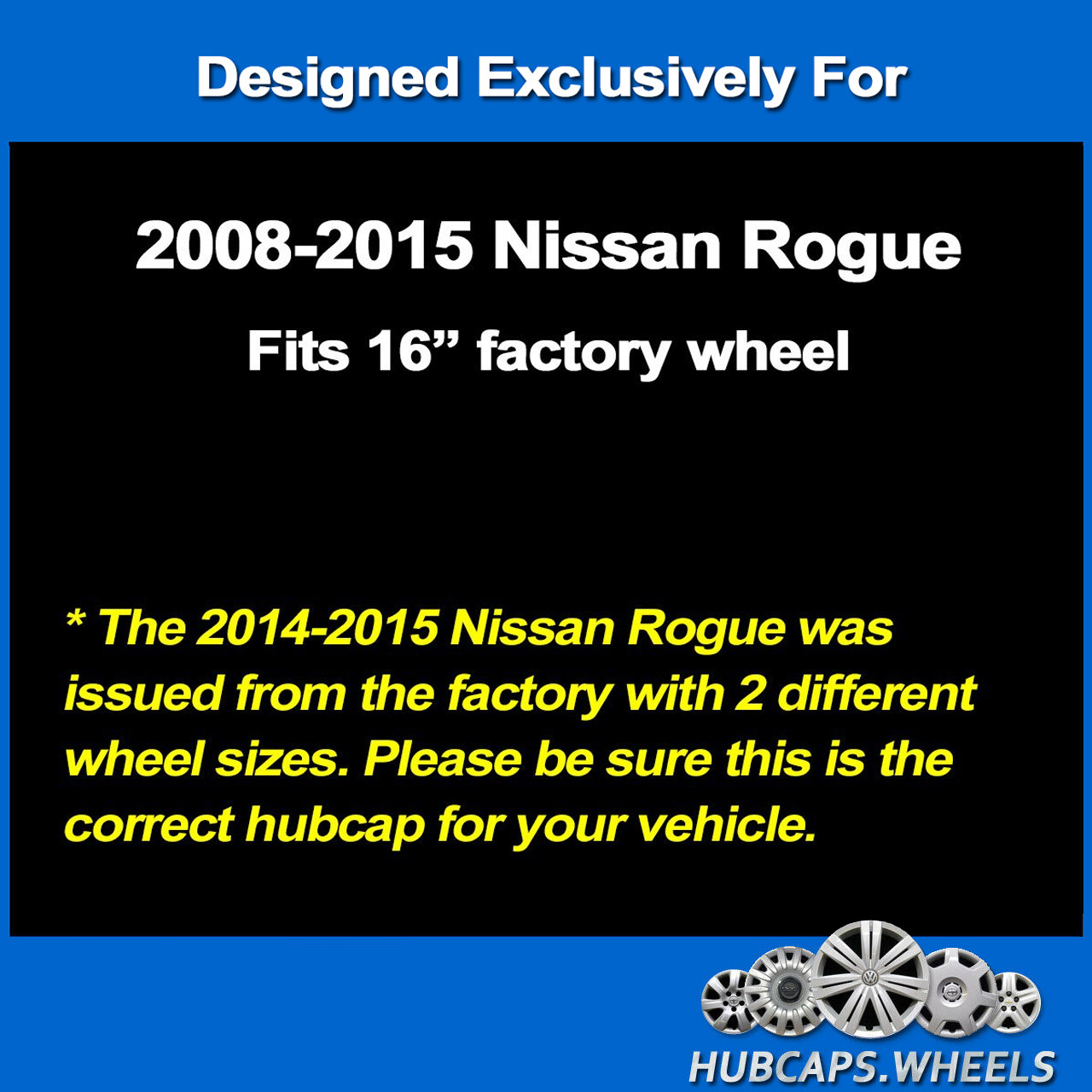 NEW Hubcap for Nissan Rogue 2008-2015 - Premium Replica 16-in Wheel Cover 53077 - Picture 4 of 4