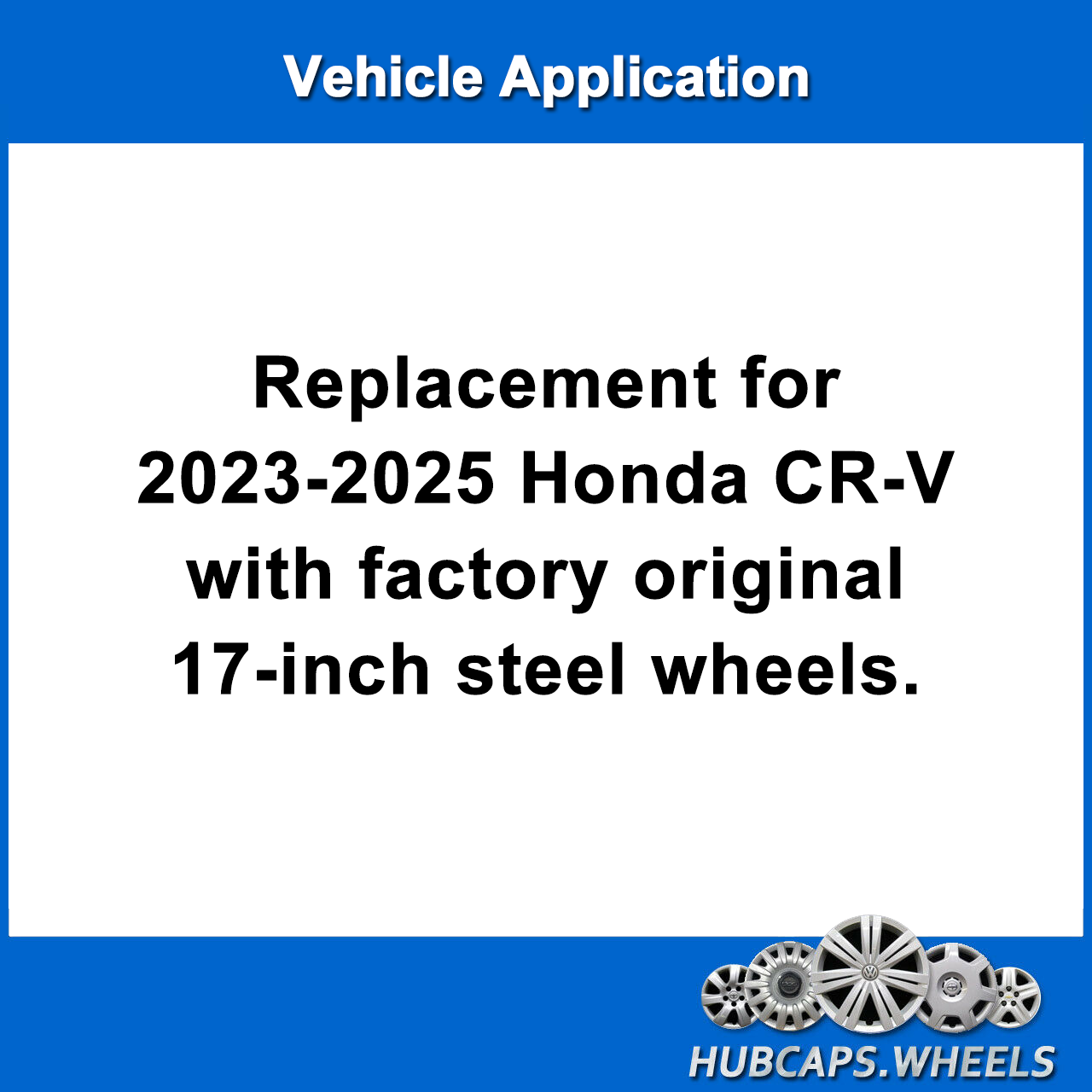 Hubcap for 2023-2025 Honda CR-V Genuine OEM Custom Gloss Black 17-inch 55105 - Picture 5 of 6