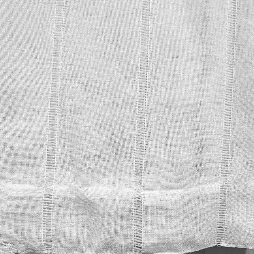 2 Panels - Ralph Lauren 54 x 84 in. Hamilton White Back Tab Curtains Striped - Picture 2 of 8