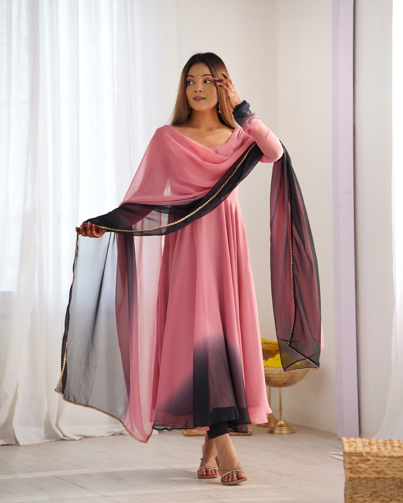 Indian Bollywood Party ReadyMade Ready to Wear Pakistani Designer Anarkali Gown