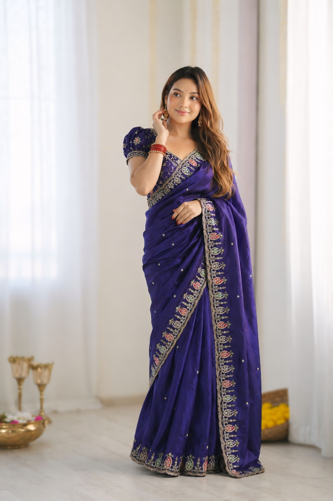 SARI INDIAN WEAR BOLLYWOOD DESIGNER PAKISTANI WOMEN SAREE ETHNIC BOLLYWOOD