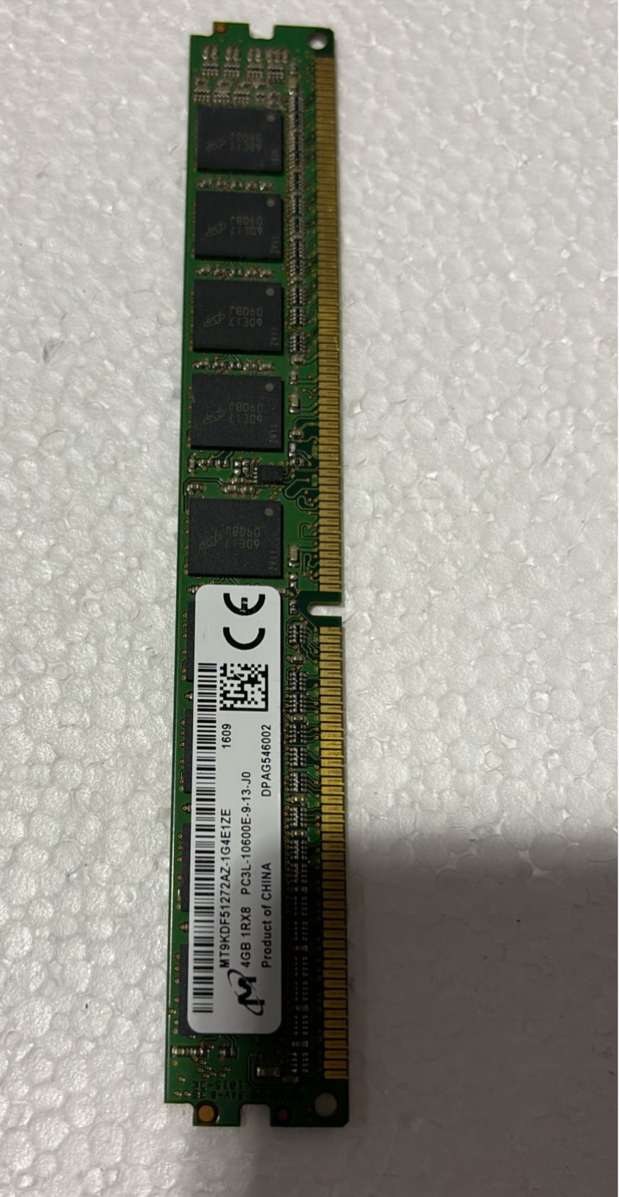 Micron 4GB DDR3-1333 ECC UDIMM MT9KDF51272AZ-1G4E1ZE - Picture 1 of 1