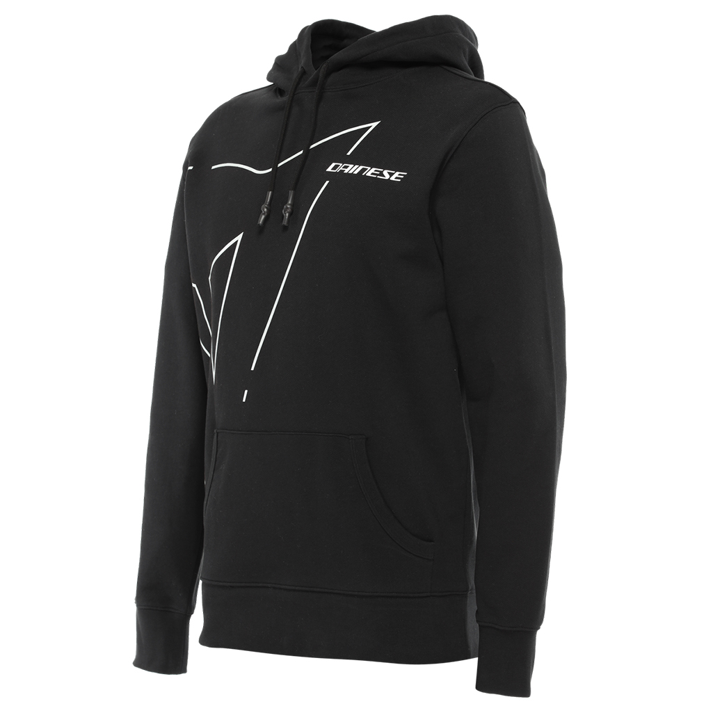 Sweatshirt hoodie DAINESE OUTLINE HOODIE DAINESE BLACK/GLACIER-GRAY S - Picture 1 of 3