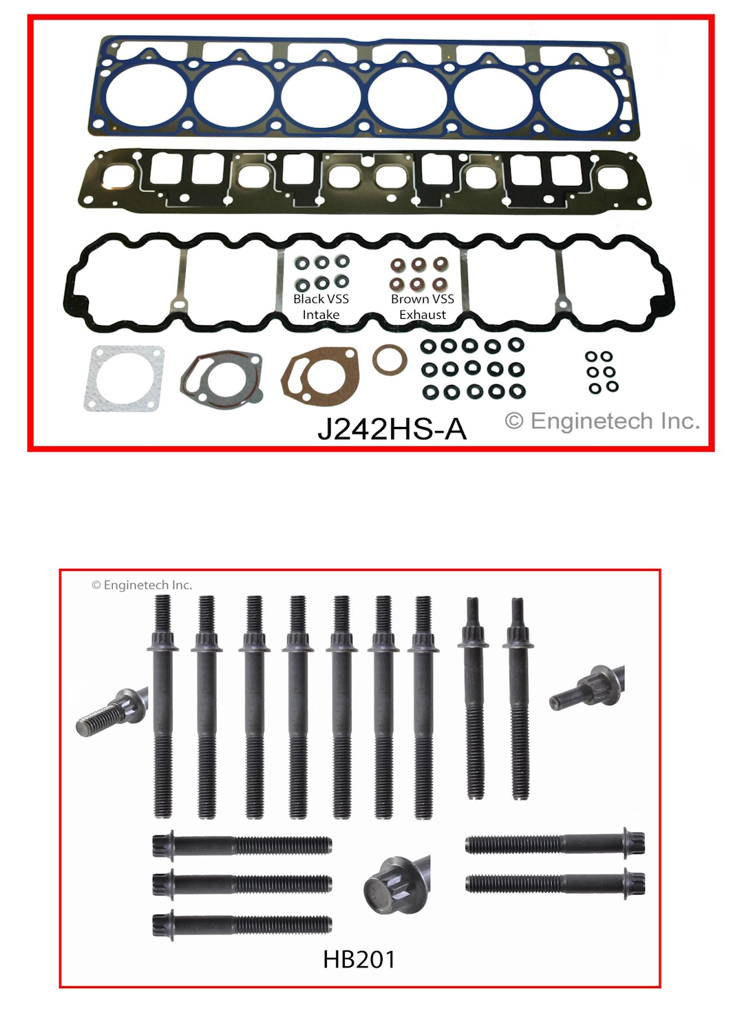 Top End Head Gasket Set w/ Bolts for 1999-2004 Jeep 4.0L 242 OHV L6 12V - Picture 1 of 3