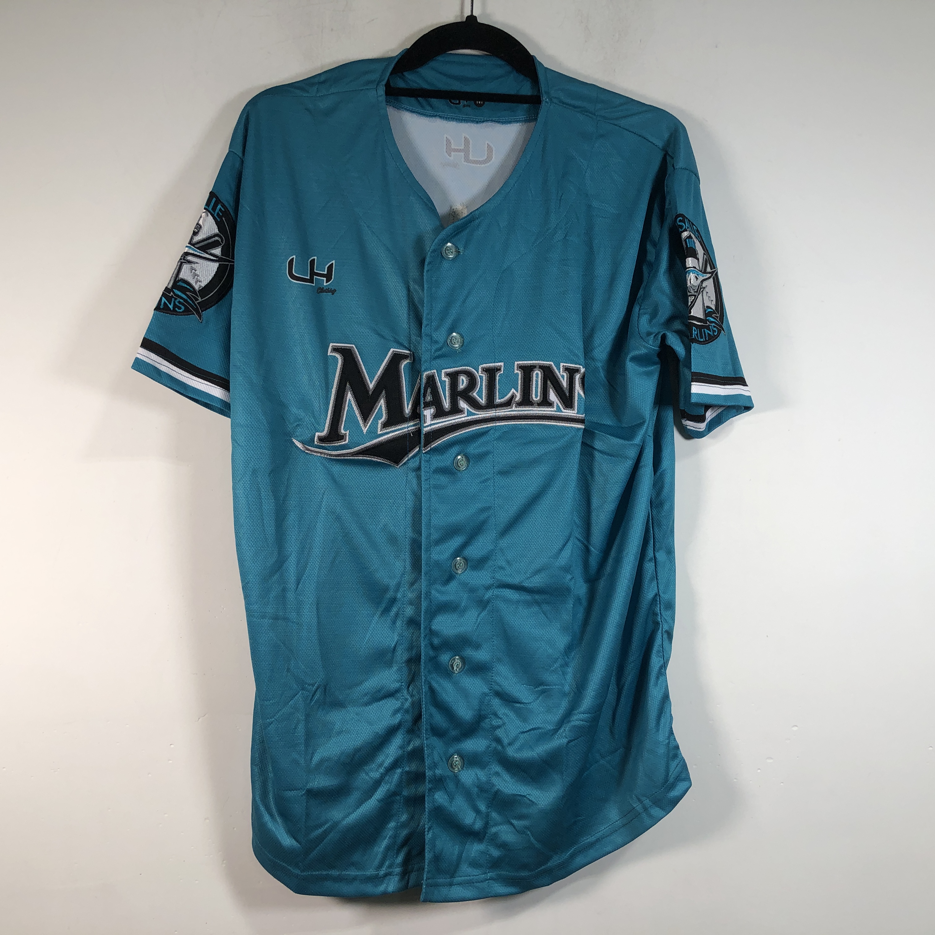 LH Clothing LaSalle Marlins #91 *Custom Name Branded* Jersey, Men’s Size XL Blue
