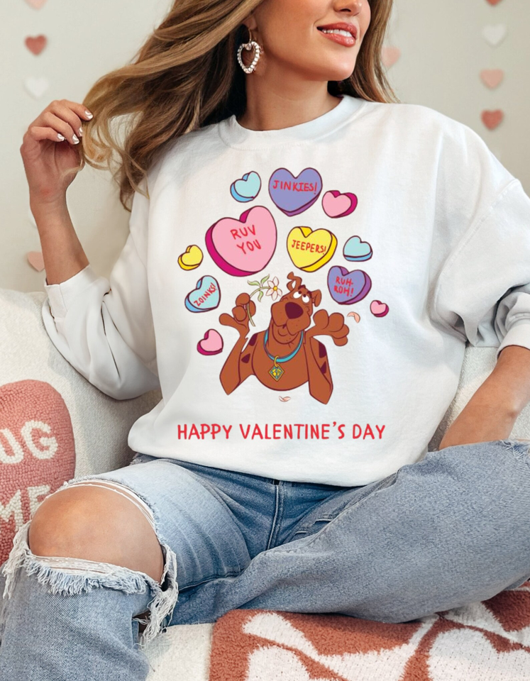 Scooby Doo Happy Valentine's Day Love Season Is Coming 3D SWEATER All Over Print - Picture 1 of 3