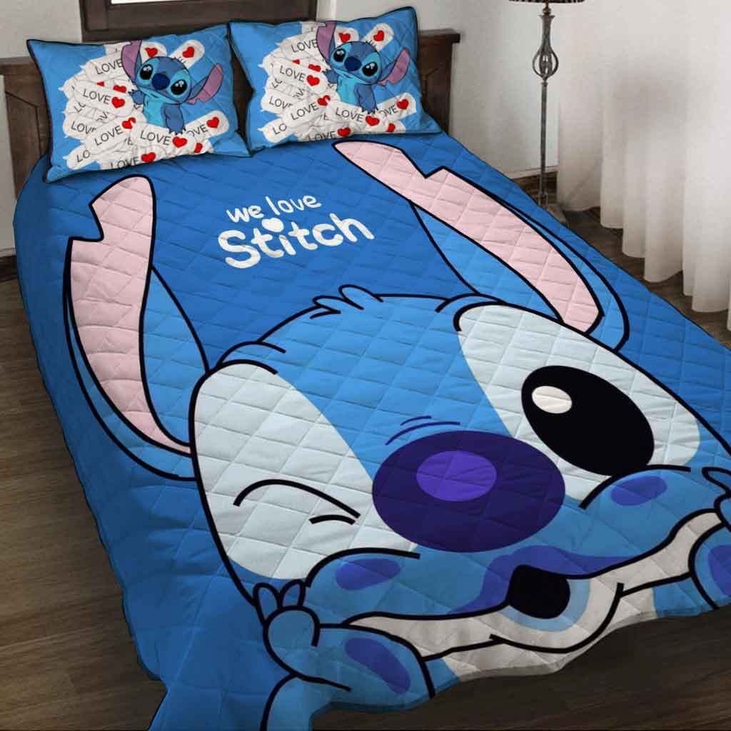 We Love Stitch We Are Never Too Old For Stitch Lilo & Stitch3D Quilt Bedding Set - Picture 1 of 3