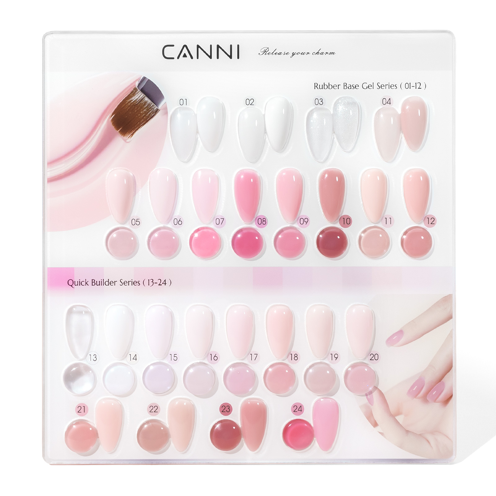 CANNI 9ml Builder Gel - UV & LED - Shade card
