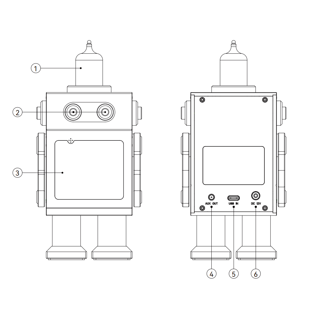 xDuoo DM-01 - DAC & Tube Headphone Amplifier 12AU7 - 1500mW - Bluetooth 5.4 - Picture 14 of 14