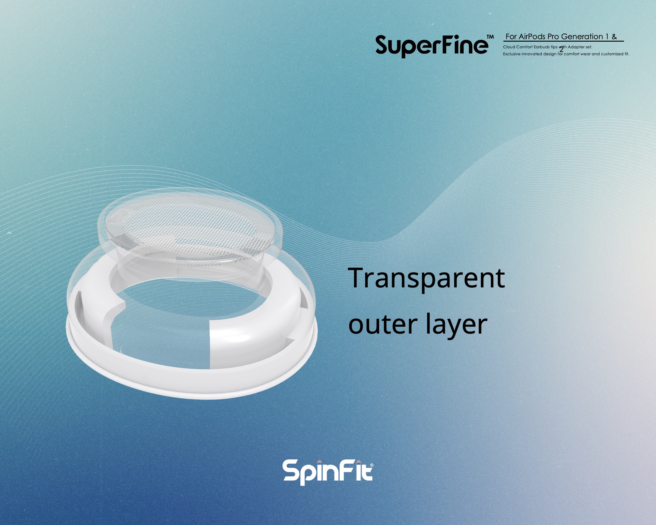 SpinFit SuperFine - Exclusively designed for AirPods Pro Gen 1 & 2 - Size SS - Zdjęcie 8 z 16