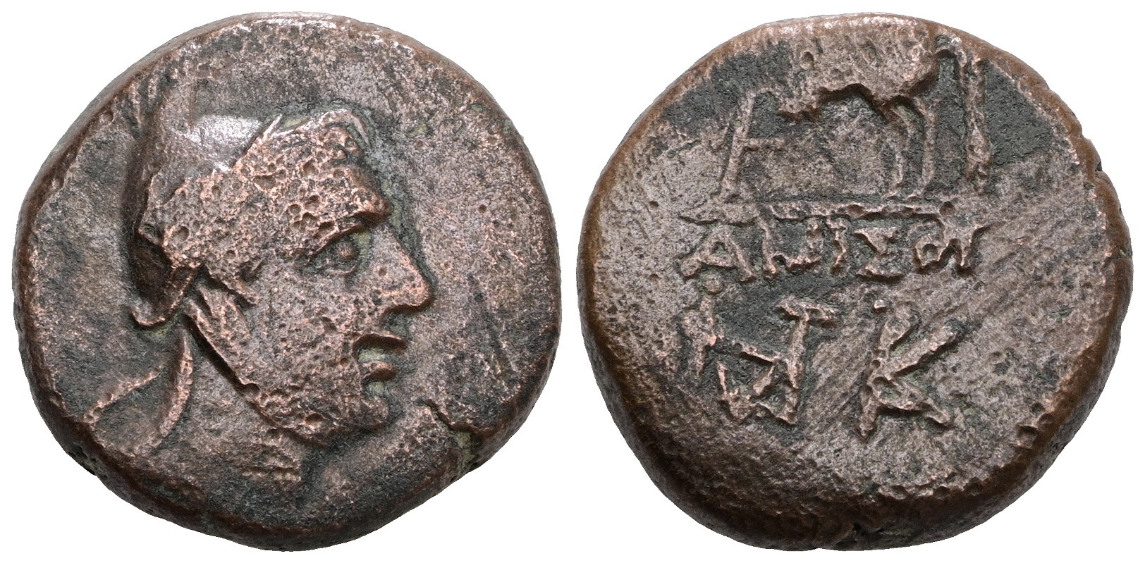 Ancient Greek Bronze Coin - Amisos Pontos Circa 100-95 or 80-70 BC - Mithradates - Picture 1 of 4