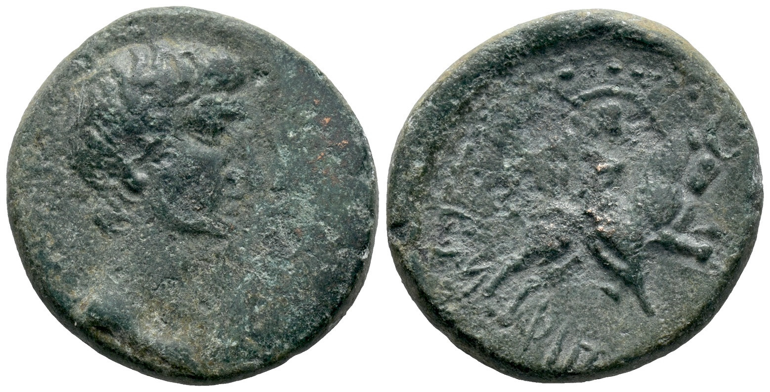 Roman Provincial Bronze Coin - Amphipolis Macedon 27BC-14 AD - Augustus - Picture 1 of 4