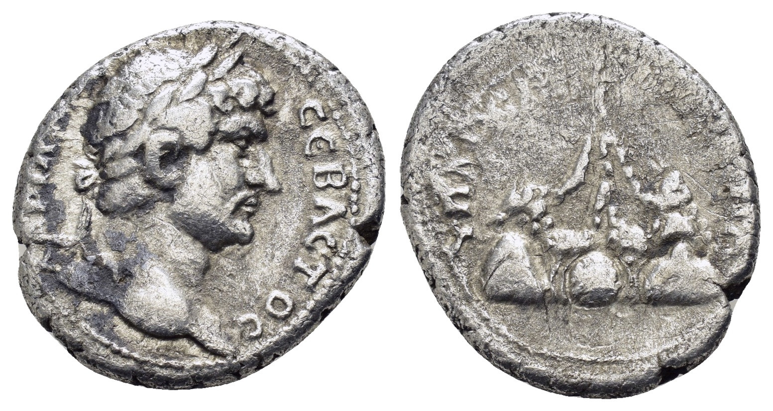 Roman Provincial Silver Didrachm - Caesarea Cappadocia 117-138 AD - Hadrian - Picture 1 of 4