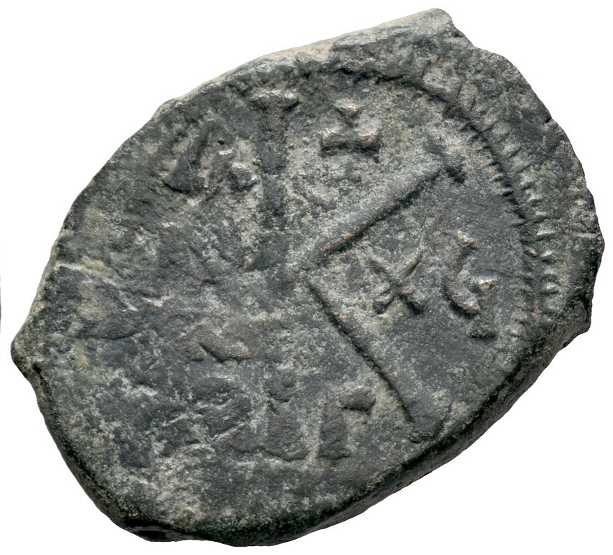 Byzantine Bronze 20 Nummi - Constantinople 582-602 AD - Maurice Tiberius - Picture 3 of 4
