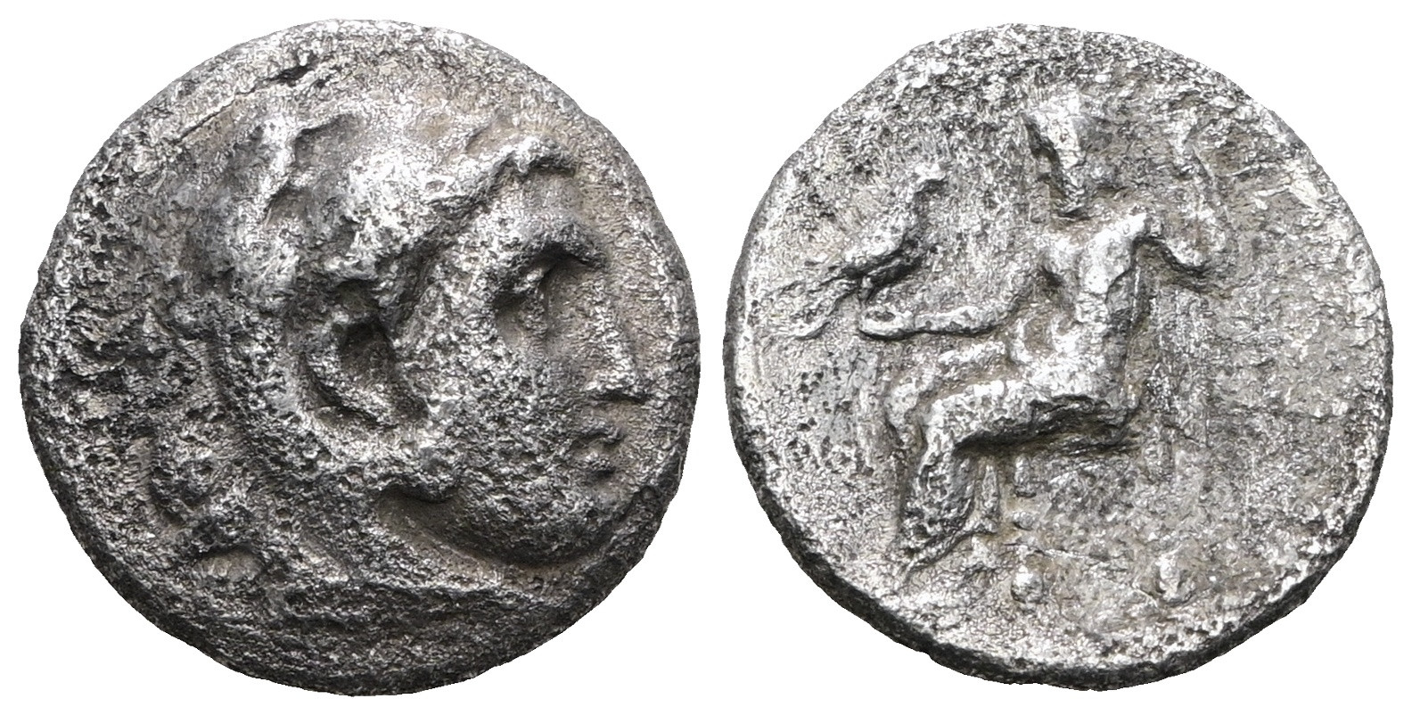 Ancient Greek Silver Drachma - Colophon 301 - 299 BC - Alexander III the Great - Picture 1 of 4