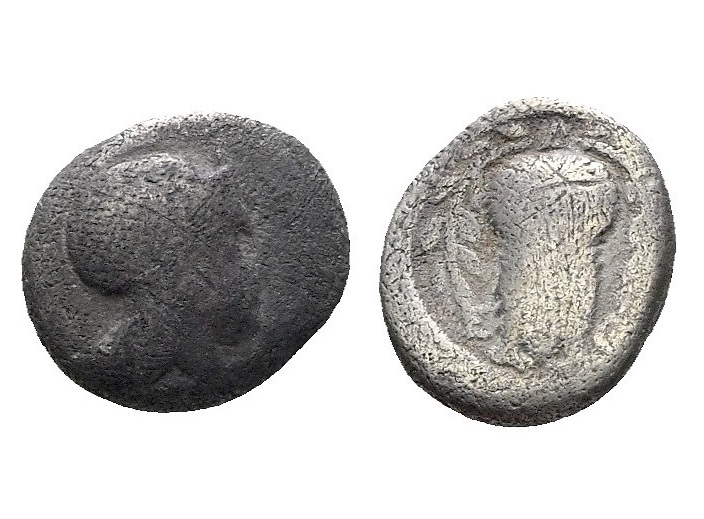 Ancient Greek Silver Hemidrachm - Athens Attica 353-294 BC - Picture 1 of 4