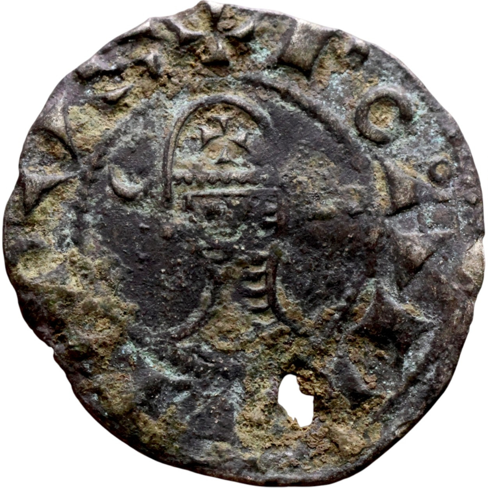 Medieval Europe Silver Denier - Antioch 1163-1201 AD - Bohemond III - Cross - Picture 2 of 4