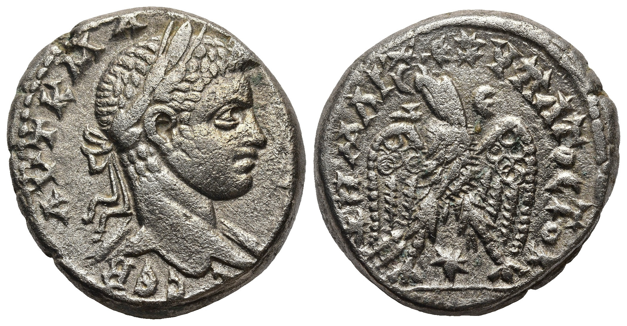 Roman Provincial Silver Tetradrachm - Antioch Seleucis and Pieria 218-222 AD - Picture 1 of 4