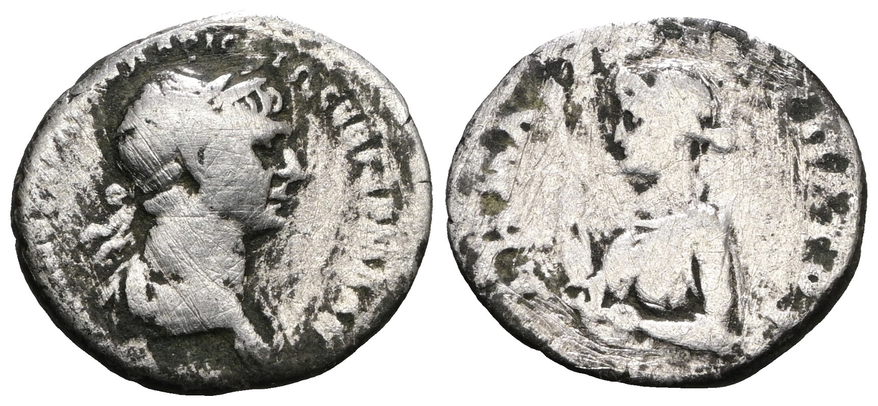Roman Silver Denarius - Rome 98-117 AD - Trajan - Picture 1 of 4