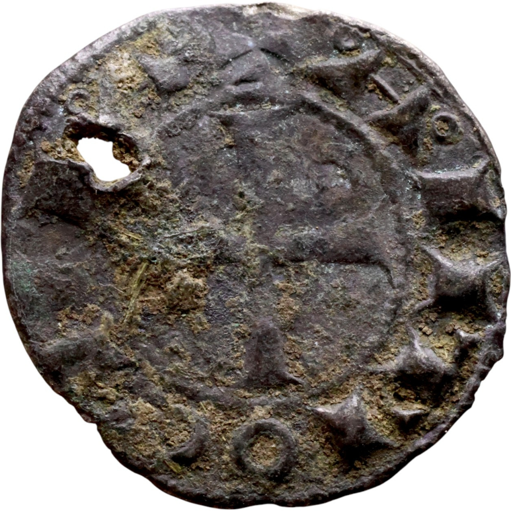 Medieval Europe Silver Denier - Antioch 1163-1201 AD - Bohemond III - Cross - Picture 3 of 4