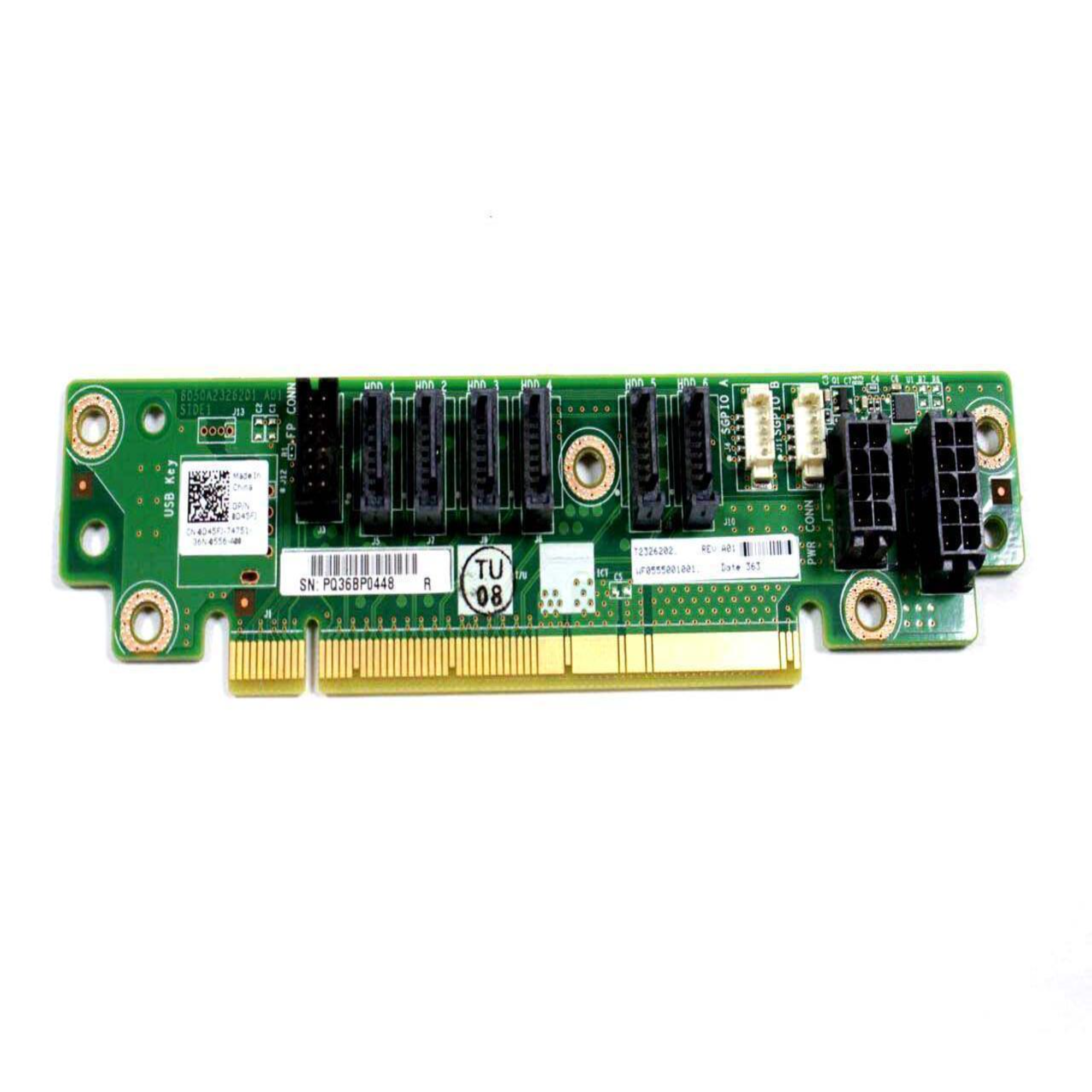 Dell PowerEdge C6100 C6105 6 × SATA Ports SATA Interposer Backplane Board D45FJ - Picture 3 of 5