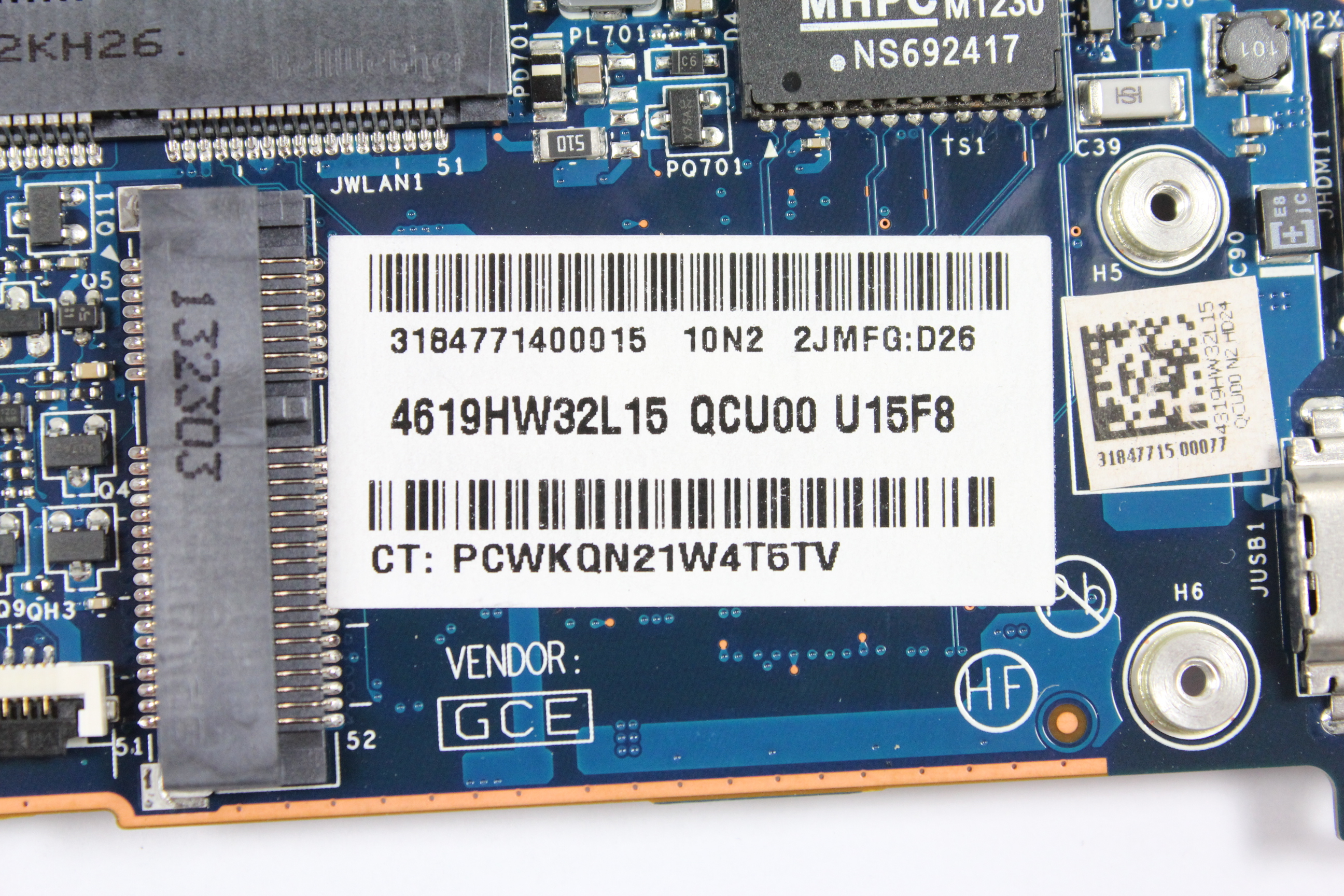 HP Envy Spectre XT Pro 13-B000 i5-3317U 4GB RAM Motherboard LA-8554P 695578-001 - Picture 5 of 5
