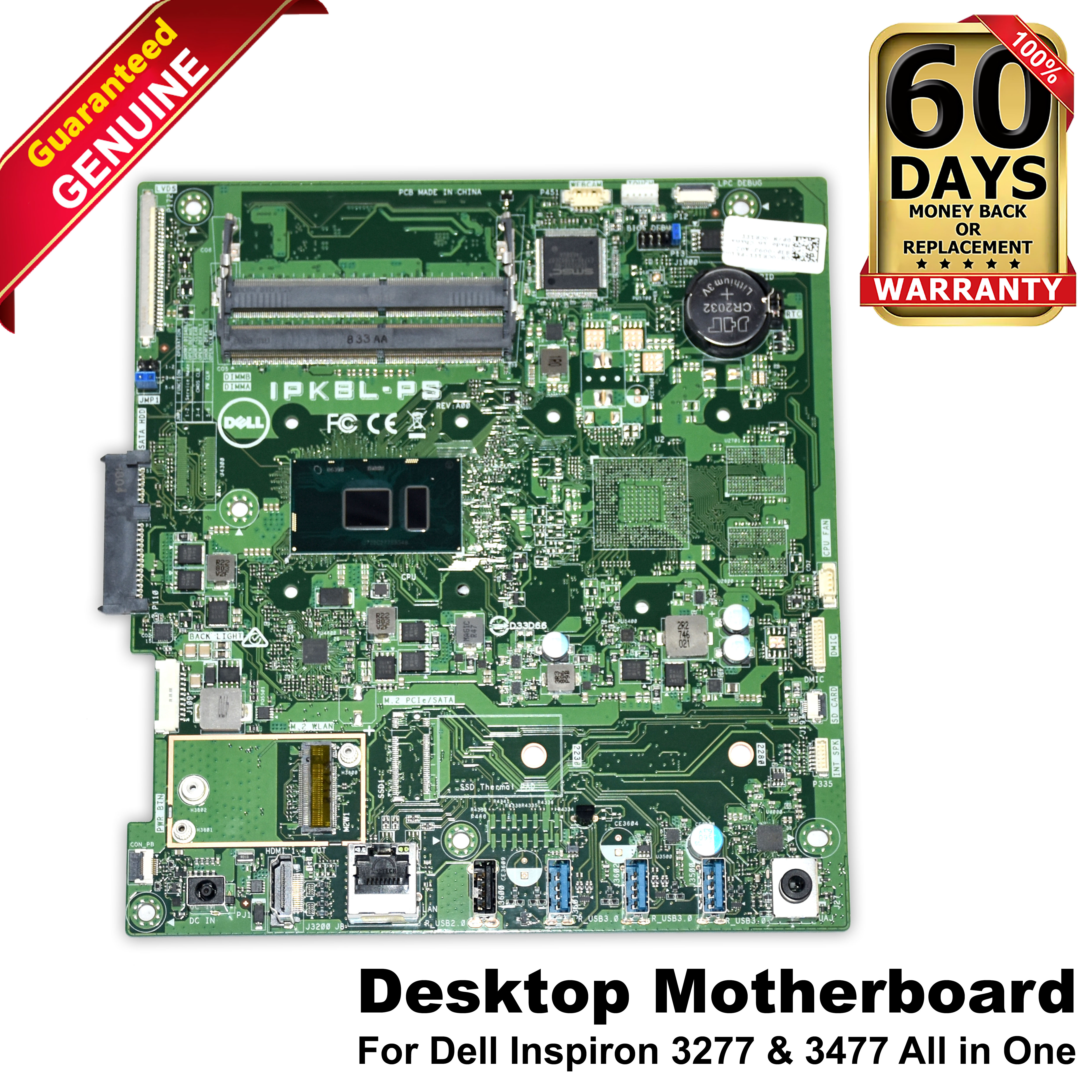 Genuine Dell Inspiron 3277 3477 AIO Motherboard Dual Core
