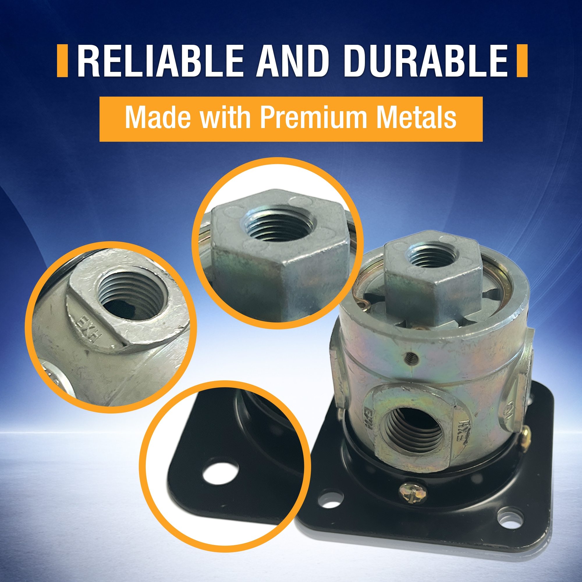 Air Ride 3 Way Dump Pilot Valve Trailer & Truck (Replaces Haldex