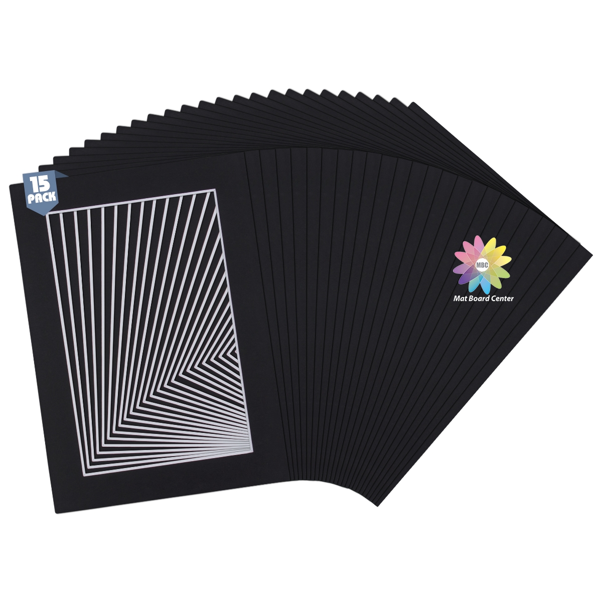 Pack of 10 to 800 5x7 for 4x6 Black Color Picture Mat Bevel Cut 4-ply Thickness - Picture 9 of 16