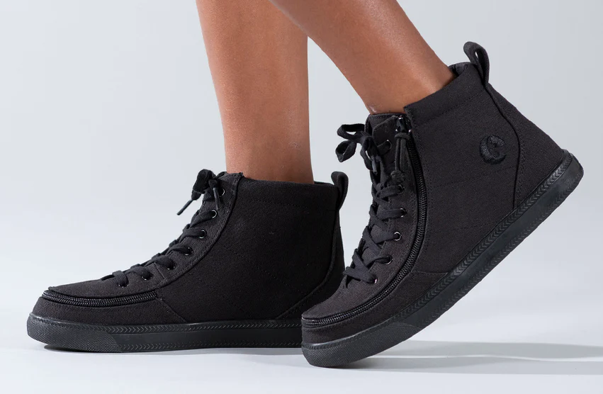 Billy Footwear Kids High Top Canvas Shoes – Adaptive Zip, Easy On/Off Sneakers - Picture 9 of 24