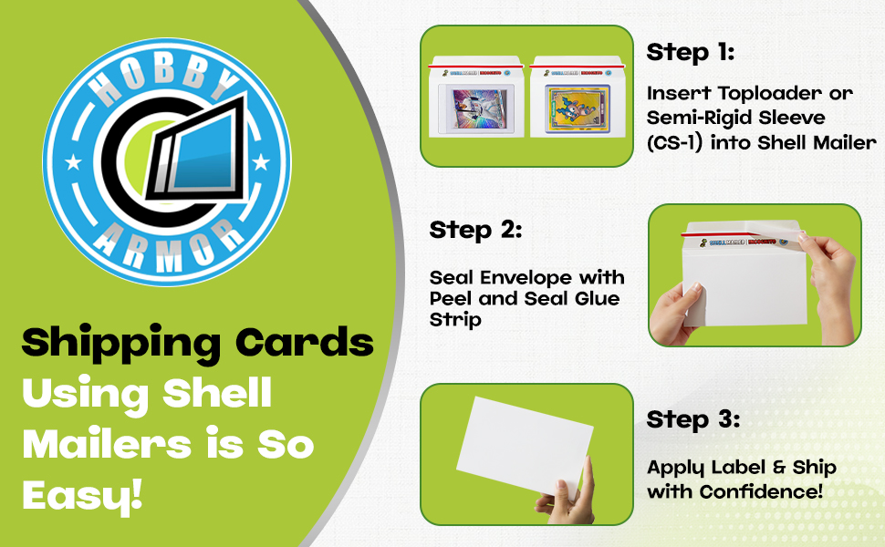 Shell Mailer Incognito by Hobby Armor - Premium Trading Card Envelopes - Mailers