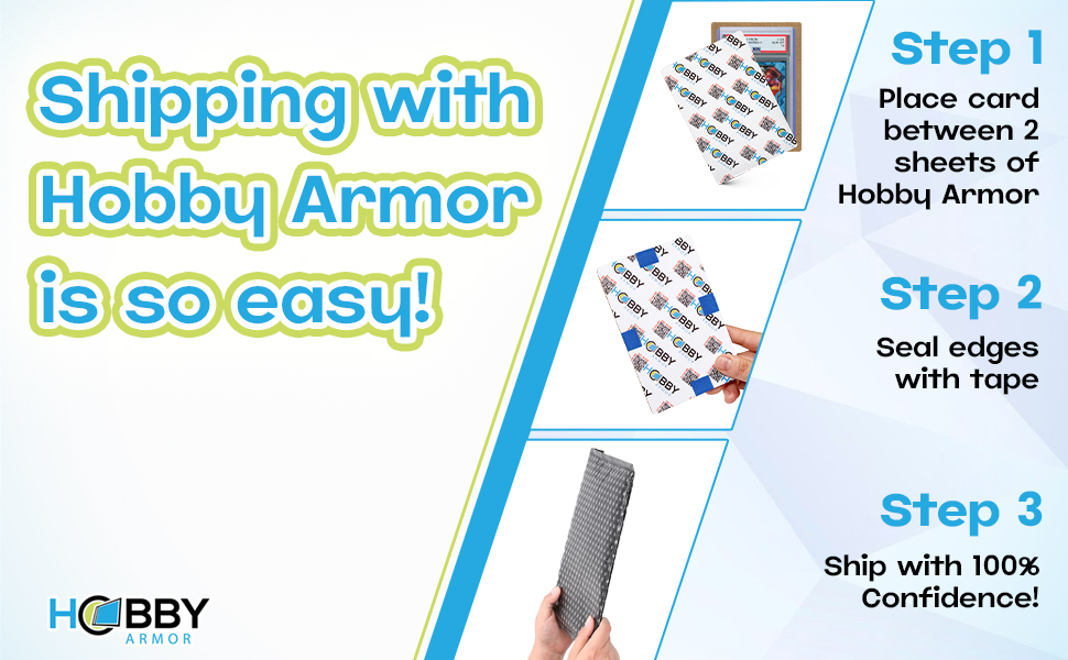 Hobby Armor Cardboard Graded Card Shipping Protectors 4"x6" - Multi-Color Print