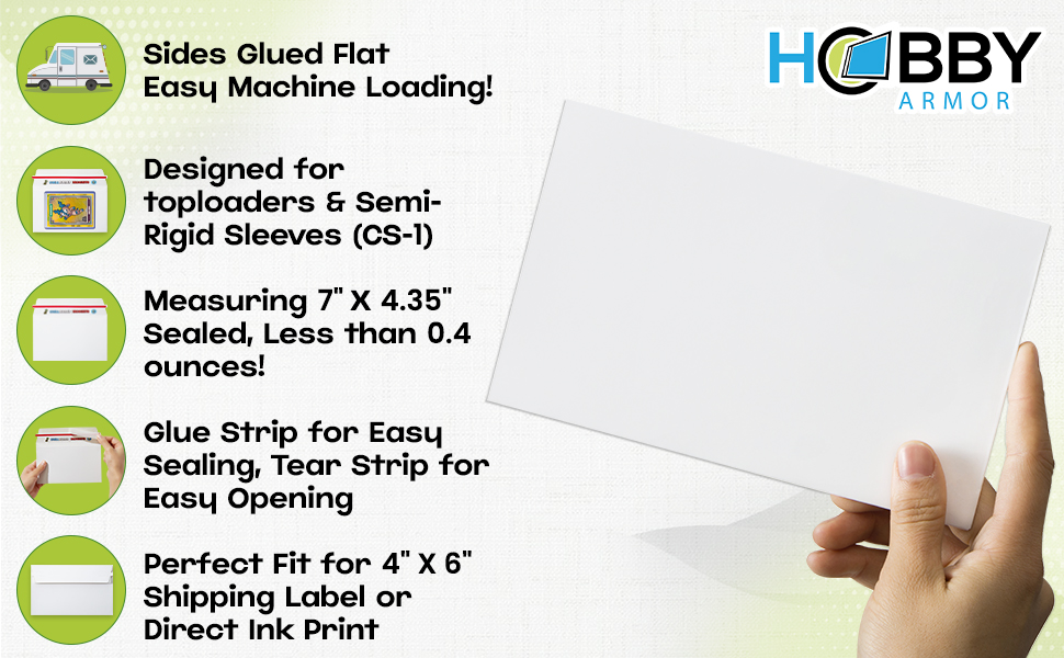 Shell Mailer Incognito by Hobby Armor - Premium Trading Card Envelopes - Mailers