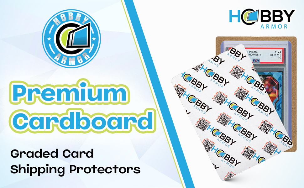 Hobby Armor Cardboard Graded Card Shipping Protectors 4"x6" - Multi-Color Print