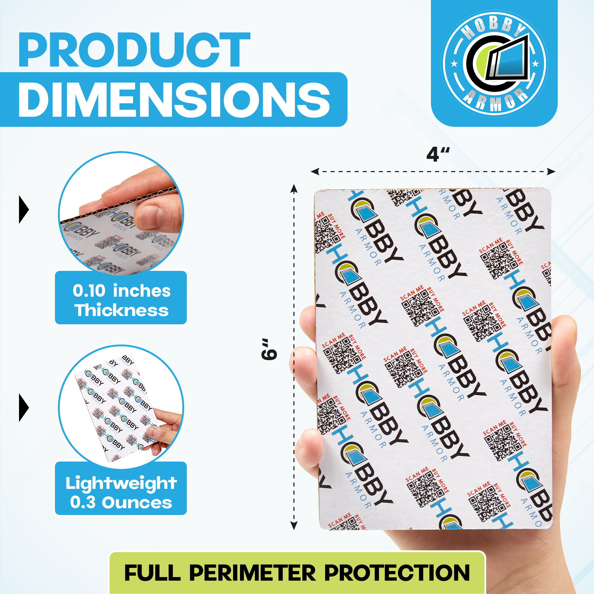 Hobby Armor Cardboard Graded Card Shipping Protectors 4"x6" - Multi-Color Print