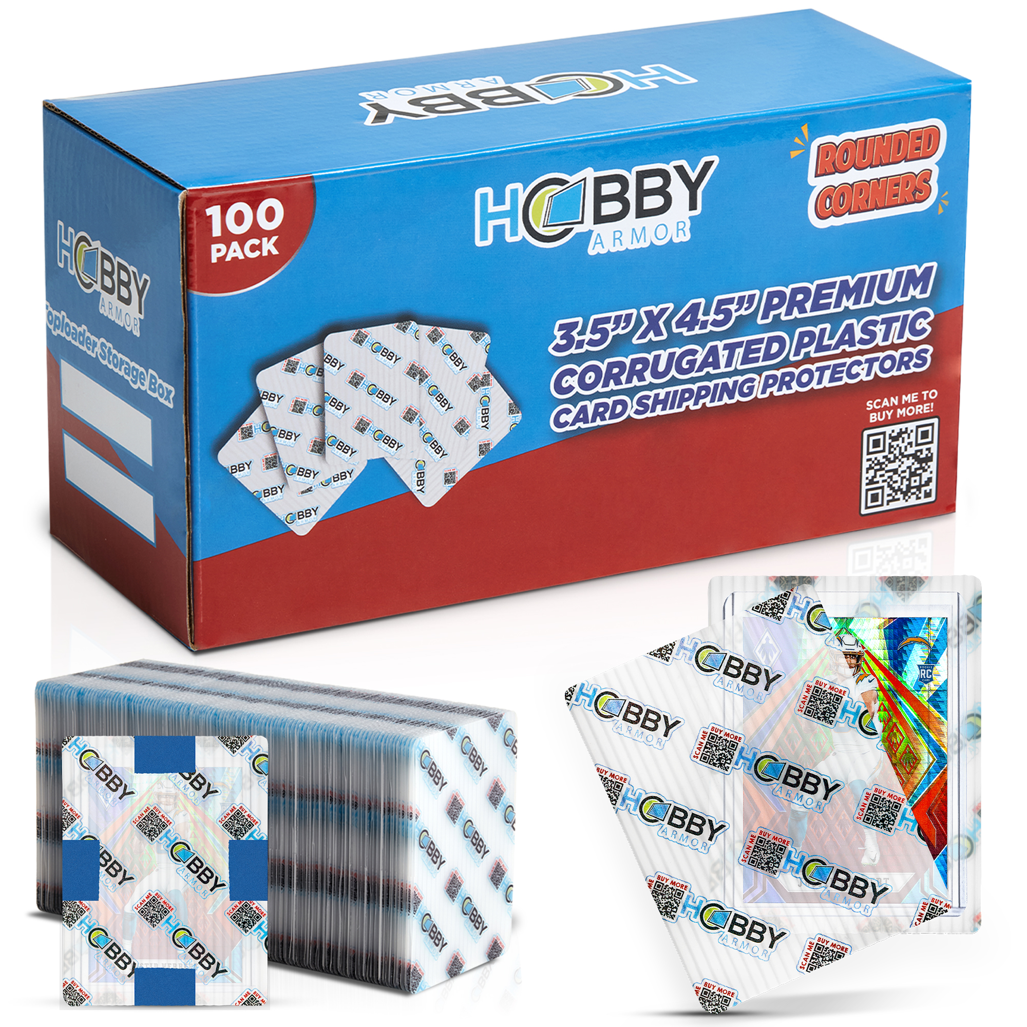 Hobby Armor Plastic Trading Card Shipping Protectors 3.5″x4.5″, Multicolor Print