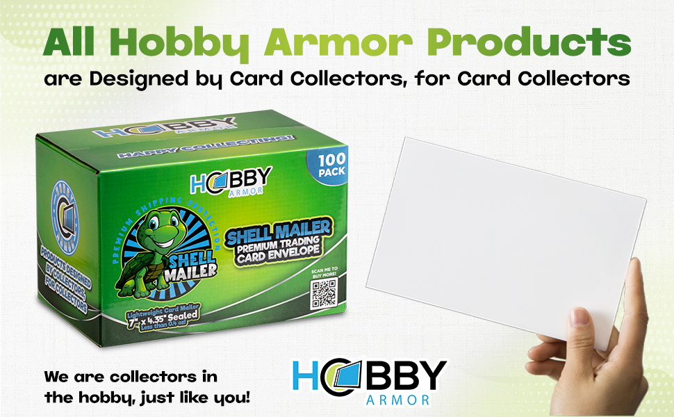 Shell Mailer by Hobby Armor - Premium Trading Card Envelopes - Easy Card Mailers