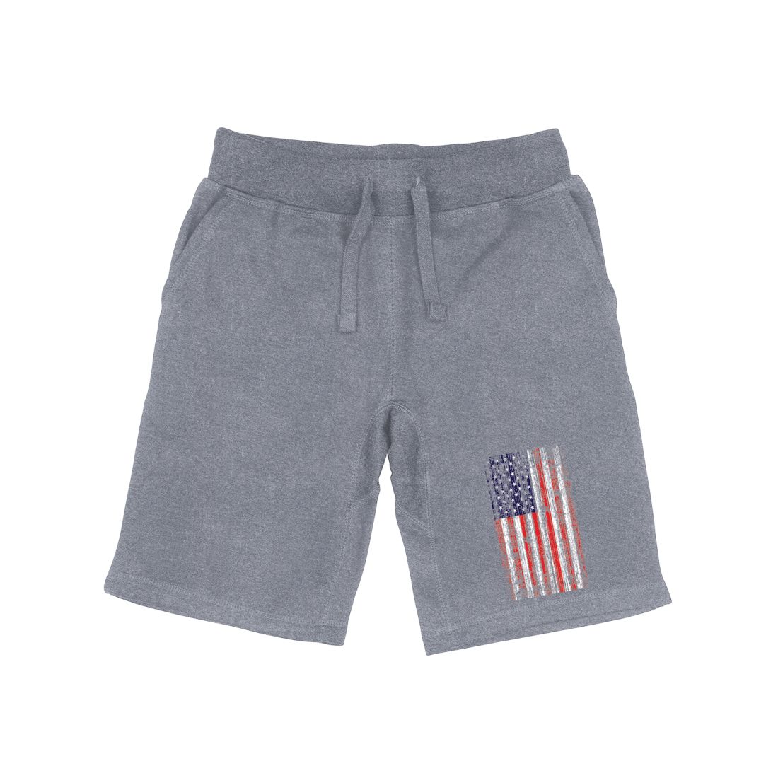 RAPDOM TS6 Fleece Gym Shorts Distressed Patriotic Vertical USA Flag - Picture 5 of 6