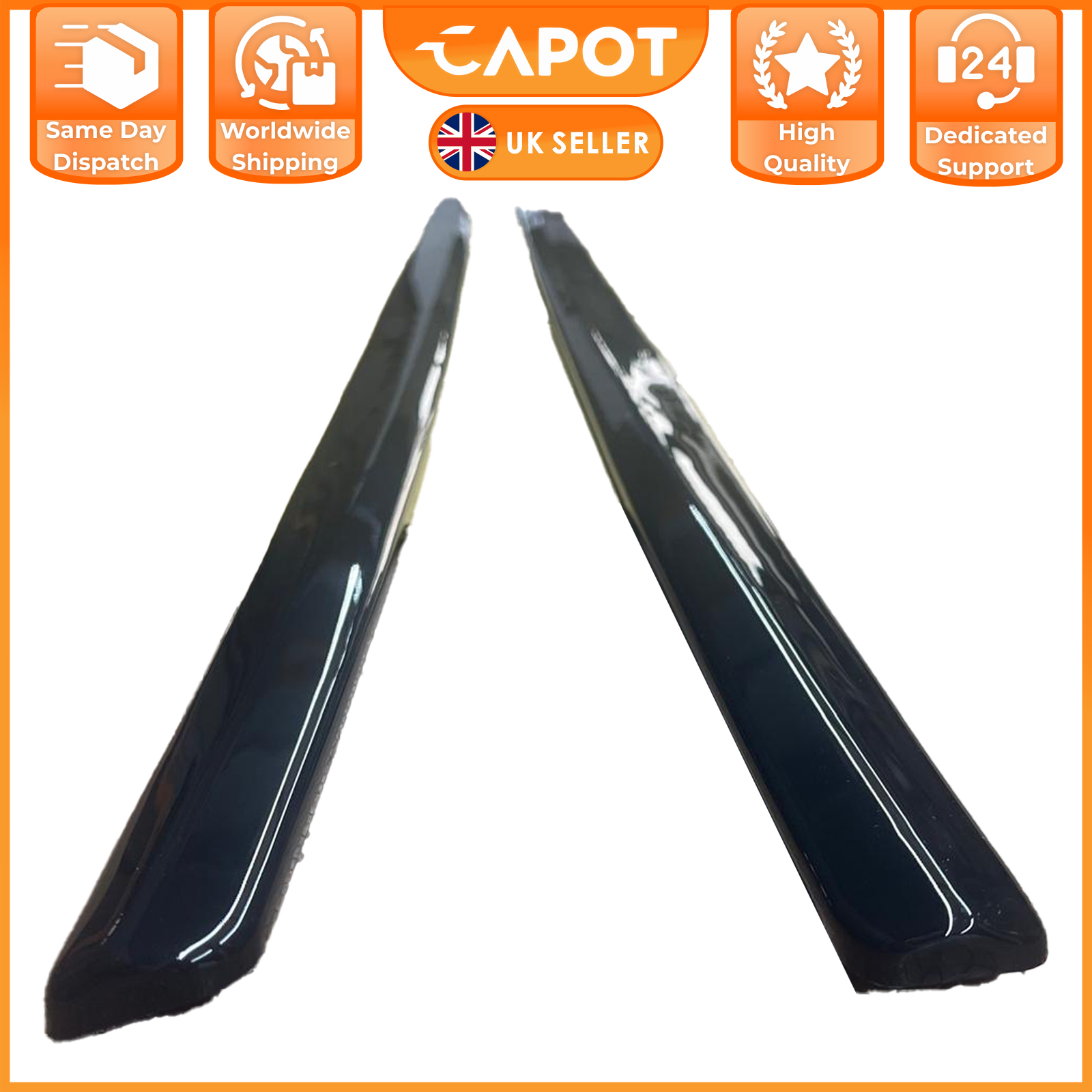 Side Skirt Extension Diffusers Gloss Black For BMW 1 Series F20 F21 M-Power