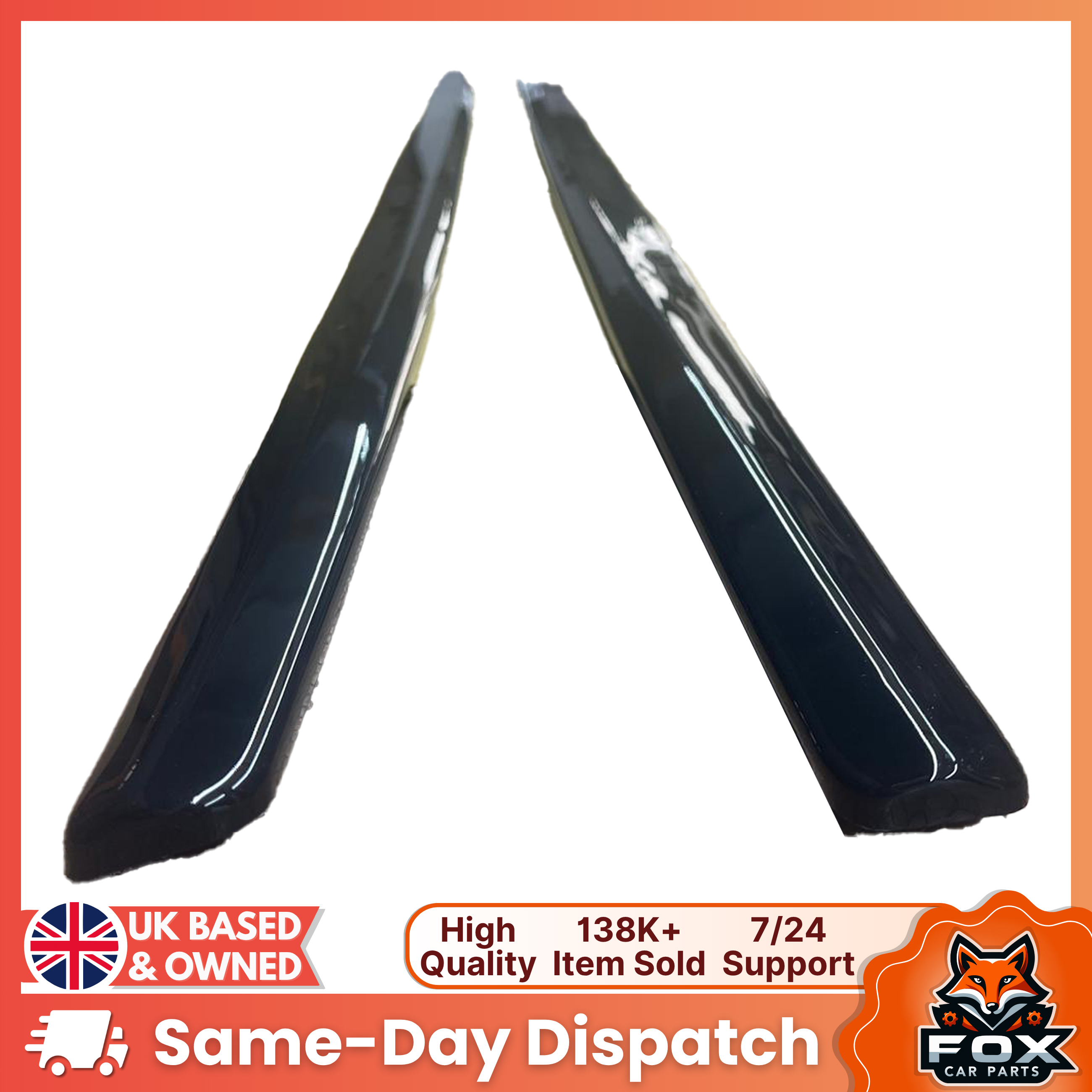 For BMW 1 Series F20 F21 M-Power Side Skirt Extension Diffusers Gloss Black