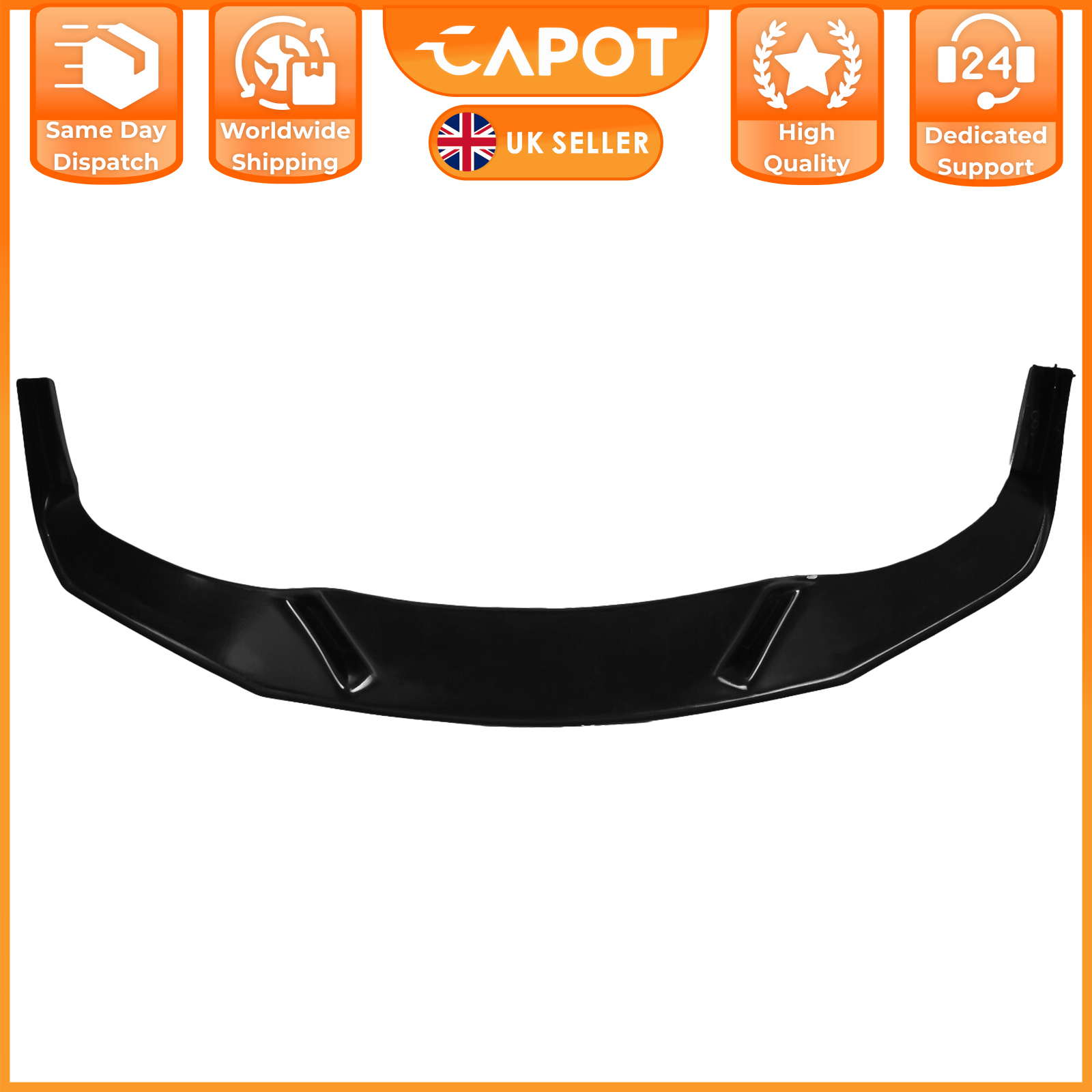 Front Lower Bumper Splitter Lip Spoiler Gloss Black For VW Crafter 2018-On