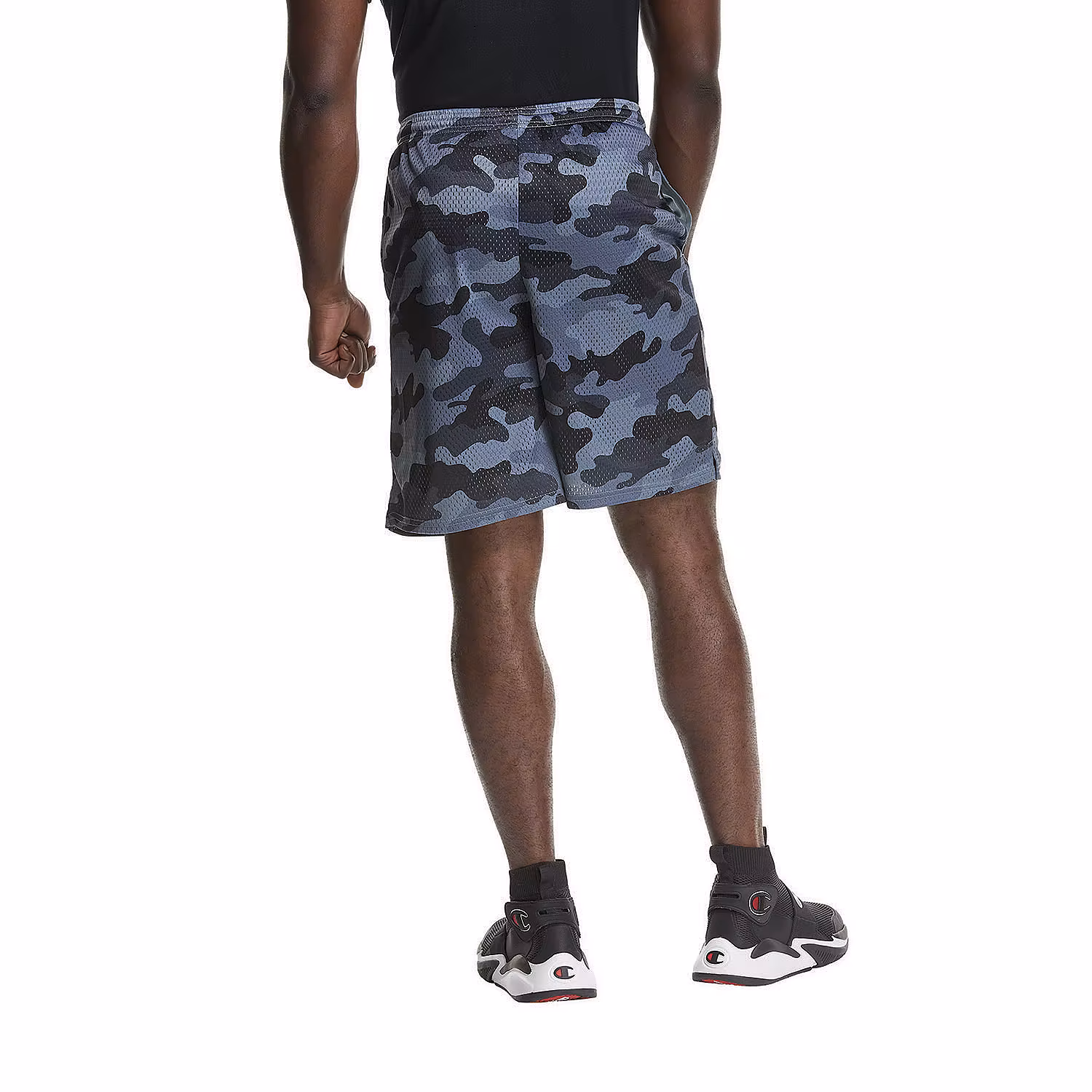 Champion Herren Large Camo Gravel Path grau Mesh Print Shorts - Bild 2 von 2