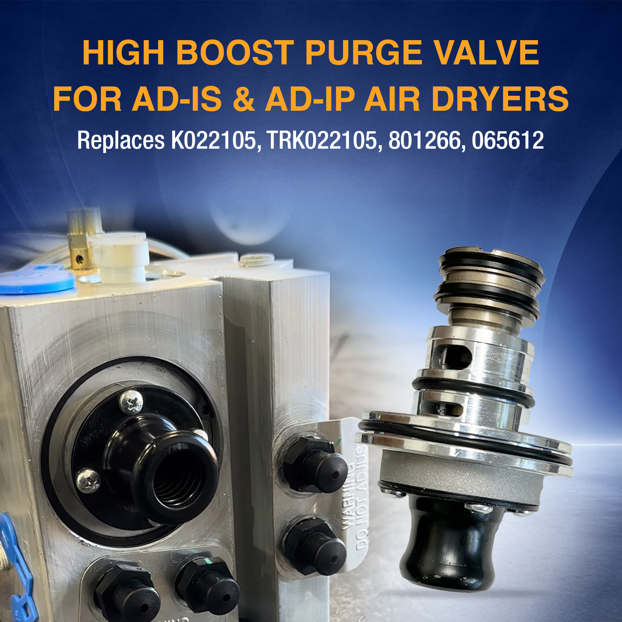 2x Purge High Boost Purge Valve Kit AD-IP 801266, 065612 Replaces Bendix K022105 - Picture 2 of 8