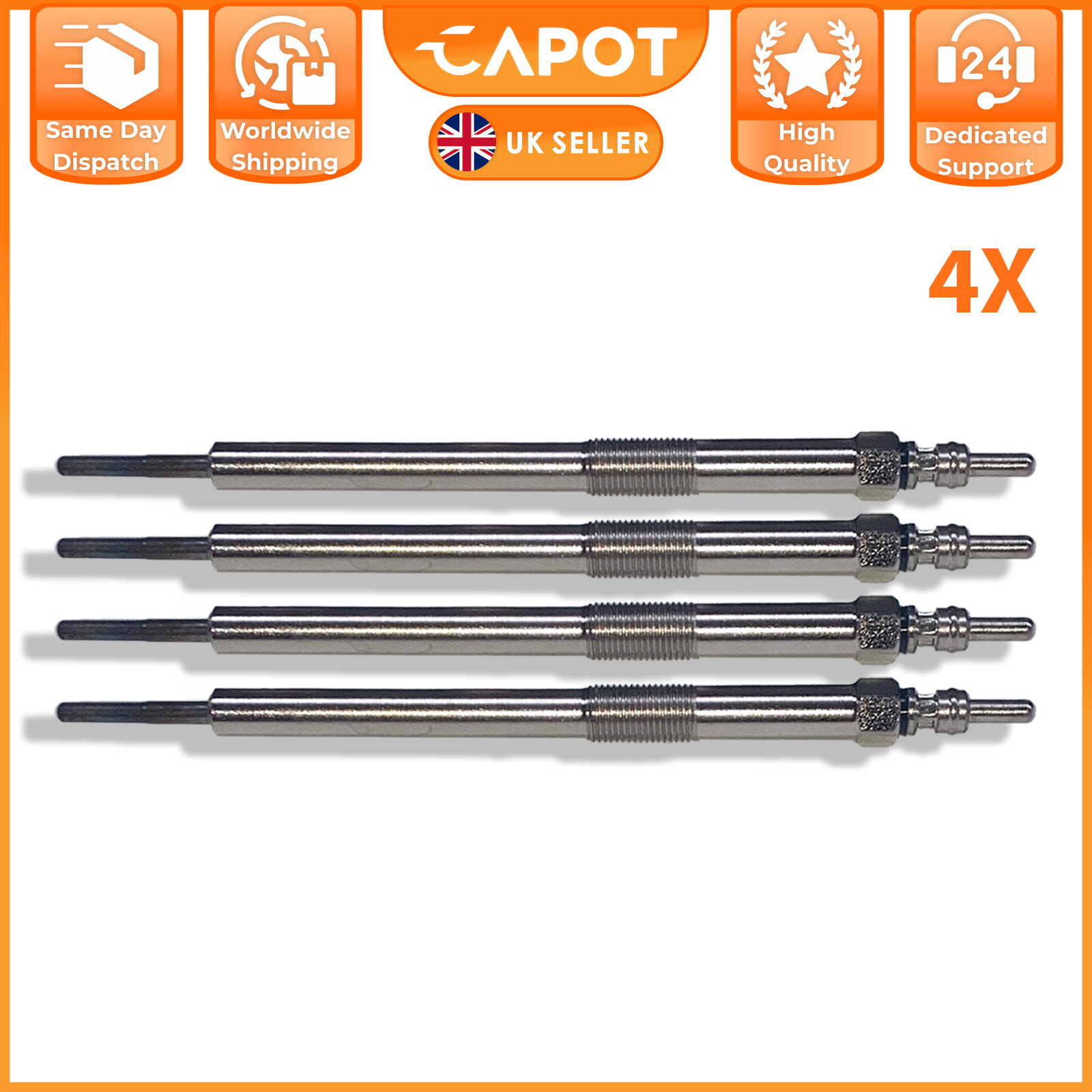 For Nissan Cabstar Interstar Murano II dCi 1106500Q0C 4X Heater Glow Plugs